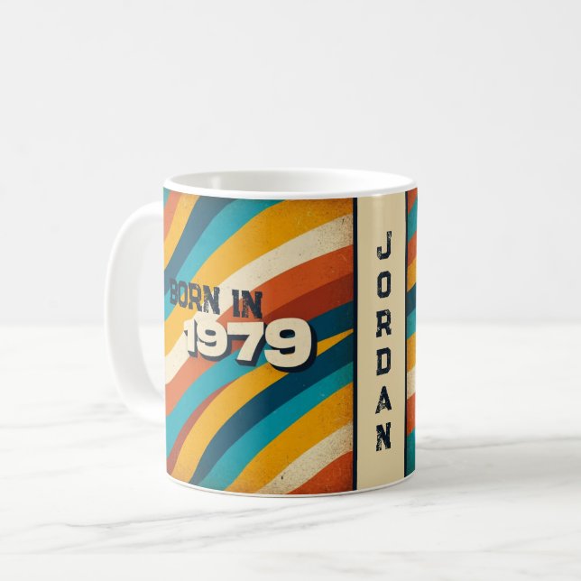 Född 1979 i Personlig mugg - 70-talet i Groovy Ran (Framsida vänster)