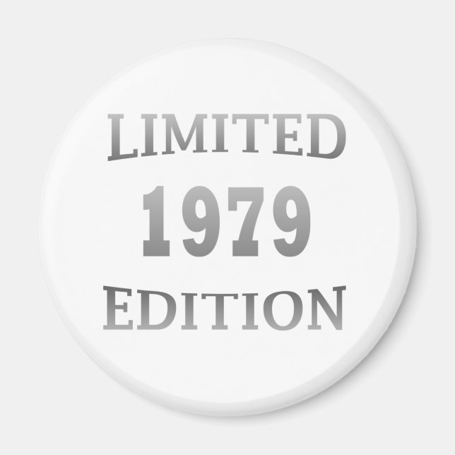 Född 1979 modern elegant födelsedagsfest magnet (Framsidan)
