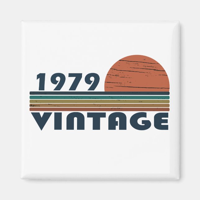 Född 1979 vintagens födelsedag magnet (Framsidan)
