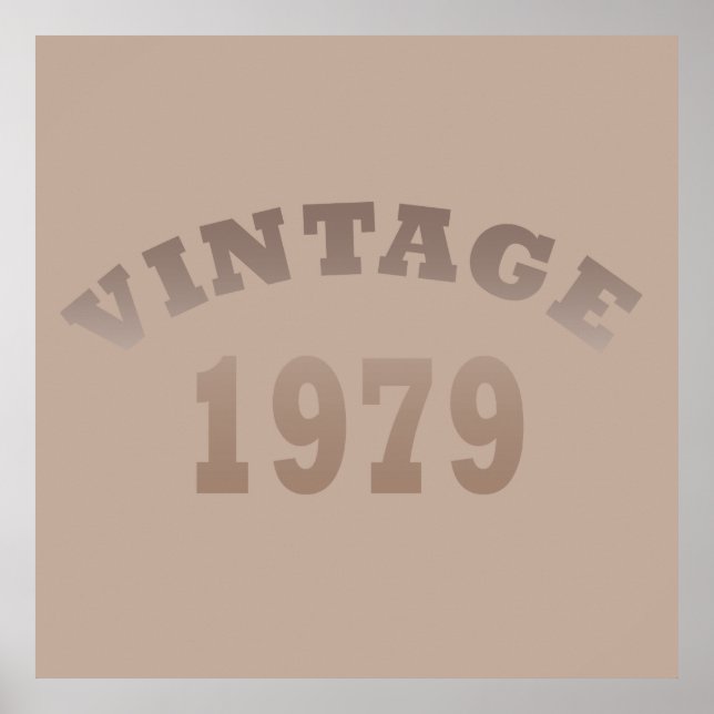 Född 1979 vintagens födelsedag poster (Framsidan)