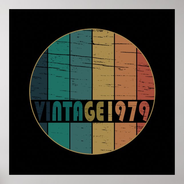 Född 1979 vintagens födelsedag poster (Framsidan)