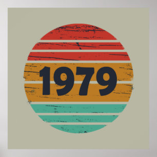 Född 1979 vintagens födelsedag poster