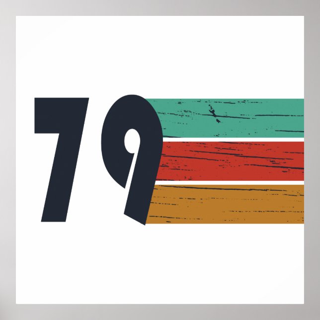 Född 1979 vintagens födelsedag poster (Framsidan)