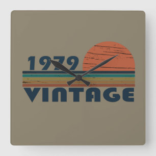 Född 1979 vintagens födelsedagspresent fyrkantig klocka