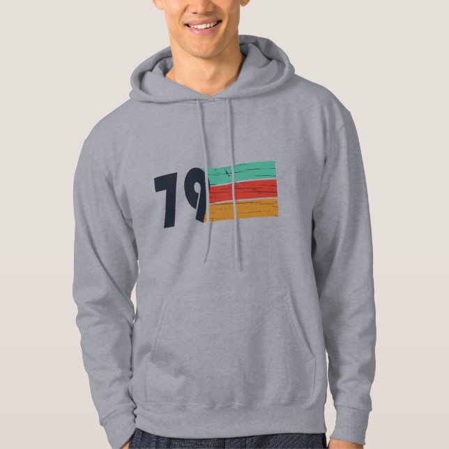 Född 1979 vintagens födelsedagspresent hoodie (Framsida)