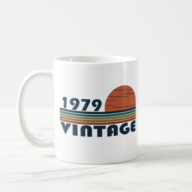 född 1979 vintagens födelsedagspresent kaffemugg (Vänster)