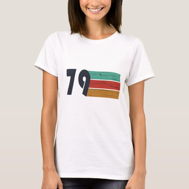 Född 1979 vintagens födelsedagspresent t shirt (Framsida)