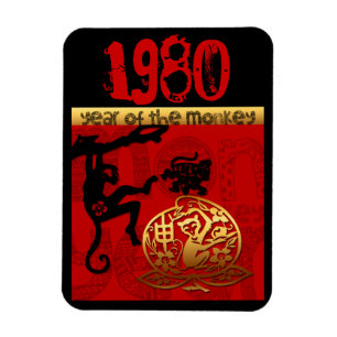 Född 1980 i Monkey Year - Chinese astrology Magnet