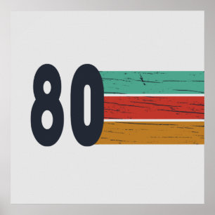född 1980 klassisk poster