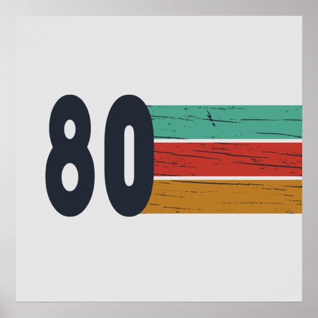 född 1980 klassisk poster (Framsidan)