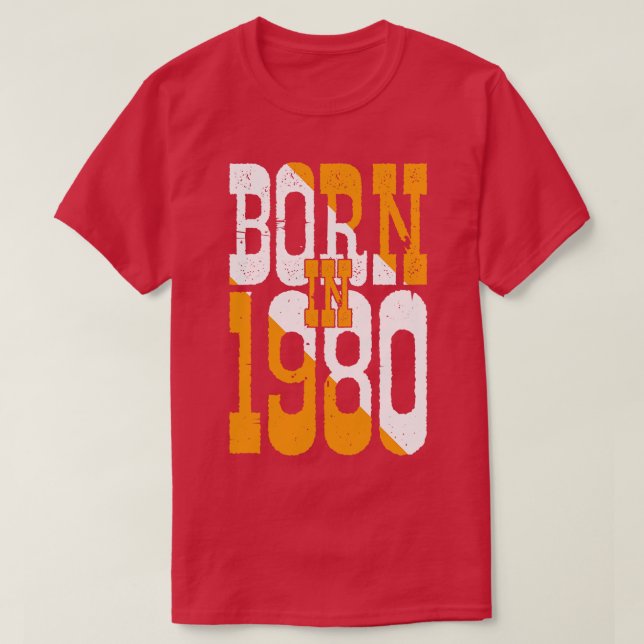 Född 1980 t shirt (Design framsida)