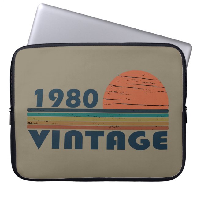 Född 1980 vintage laptop fodral (Framsidan)