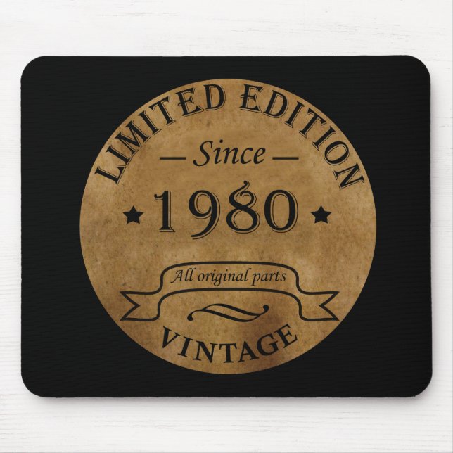 Född 1980 vintage musmatta (Framsidan)