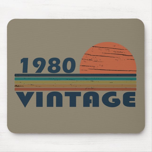 Född 1980 vintage musmatta (Framsidan)