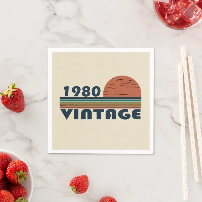 Född 1980 vintage pappersservett (Insitu)