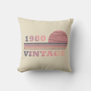 född 1980-vintagens födelsedagspresent kudde