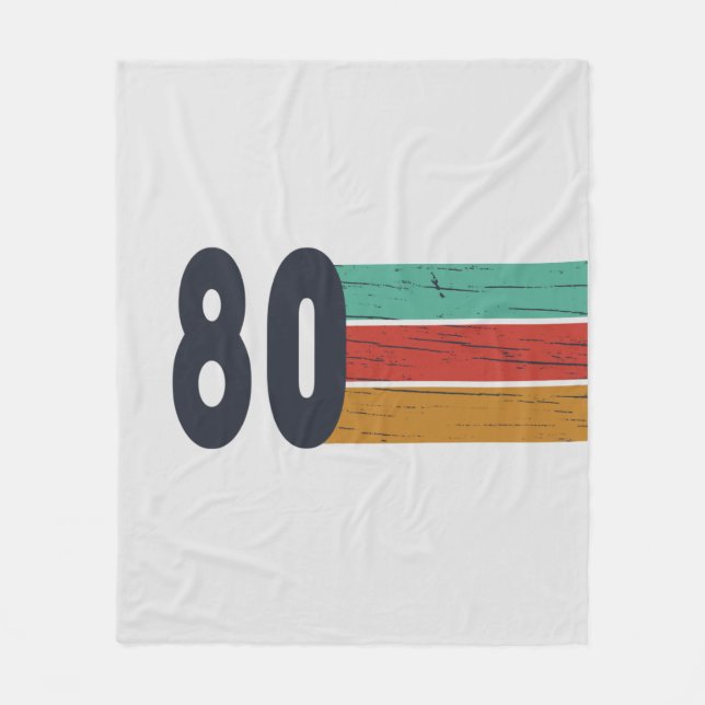 Född 1980 vintages födelsedagspresent fleecefilt (Framsidan)