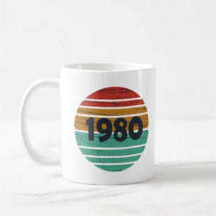 Född 1980 vintages födelsedagspresent kaffemugg