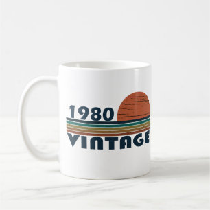 Född 1980 vintages födelsedagspresent kaffemugg