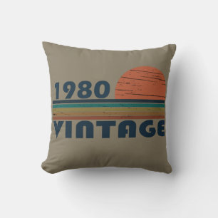Född 1980 vintages födelsedagspresent kudde