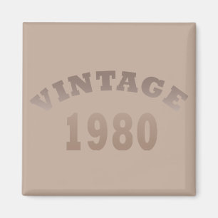 Född 1980 vintages födelsedagspresent magnet