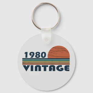 Född 1980 vintages födelsedagspresent nyckelring