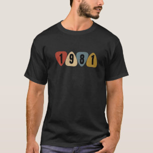 Född 1981 i Guitarist Gitarr Plektrum Music Birthd T Shirt