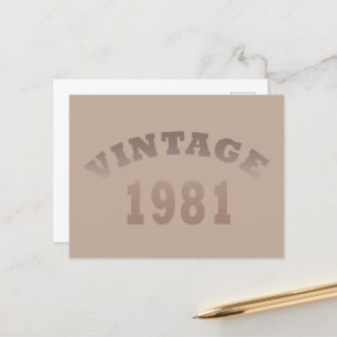 Född 1981 vintagens födelsedag helg vykort