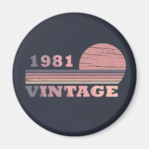 född 1981, vintagens födelsedag magnet