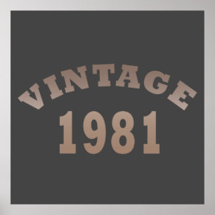 Född 1981 vintagens födelsedag poster