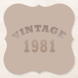 Född 1981 vintagens födelsedag underlägg papper