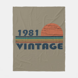 Född 1981 vintagens födelsedagspresent fleecefilt