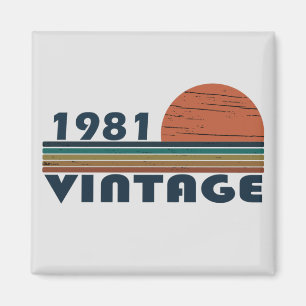 Född 1981 vintagens födelsedagspresent magnet