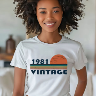 Född 1981 vintagens födelsedagspresent t shirt