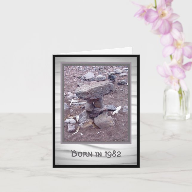 Född 1982 roligt faktakort kort (Orkide)