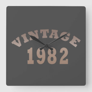 Född 1982 vintagens födelsedag fyrkantig klocka