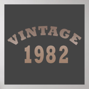 Född 1982 vintagens födelsedag poster