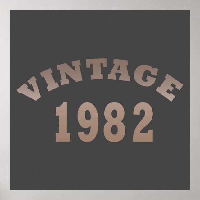 Född 1982 vintagens födelsedag poster (Framsidan)