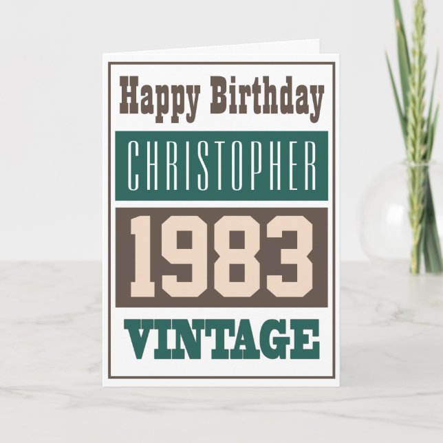 Född 1983 i Hälsning-kort Kort (Framsida)