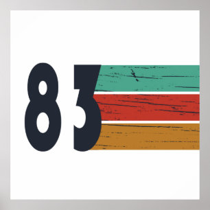 Född 1983 vintagens födelsedag poster