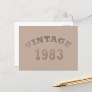 Född 1983 vintagens födelsedagspresent helg vykort