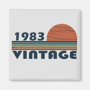 Född 1983 vintagens födelsedagspresent magnet