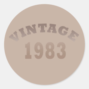 född 1983 vintagens födelsedagspresent runt klistermärke