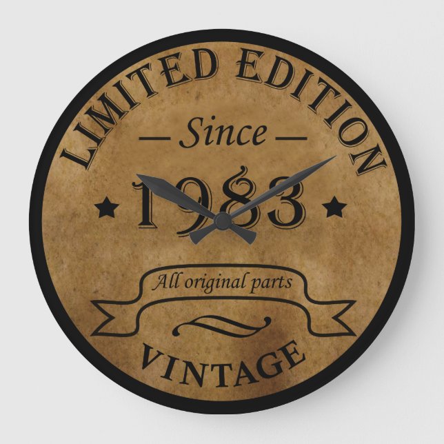 Född 1983 vintagens födelsedagspresent stor klocka (Framsida)