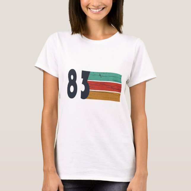 Född 1983 vintagens födelsedagspresent t shirt (Framsida)