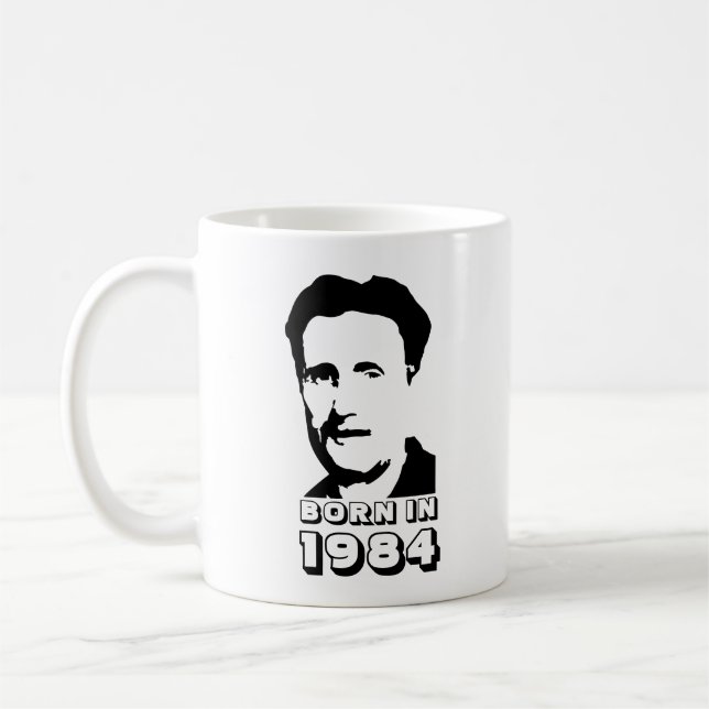 Född 1984 (George Orwell) Kaffemugg (Vänster)