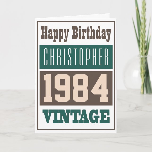 Född 1984 Grattiskort Kort (Framsida)