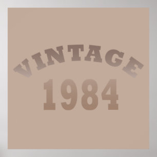 Född 1984 vintage 40 år poster
