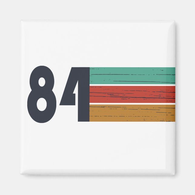 född 1984 vintagens födelsedagspresent magnet (Framsidan)