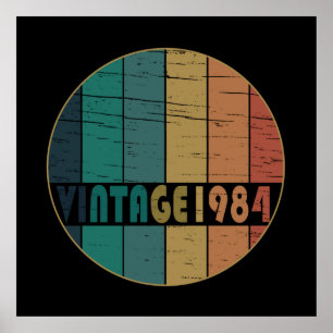 Född 1984 vintagens födelsedagspresent poster